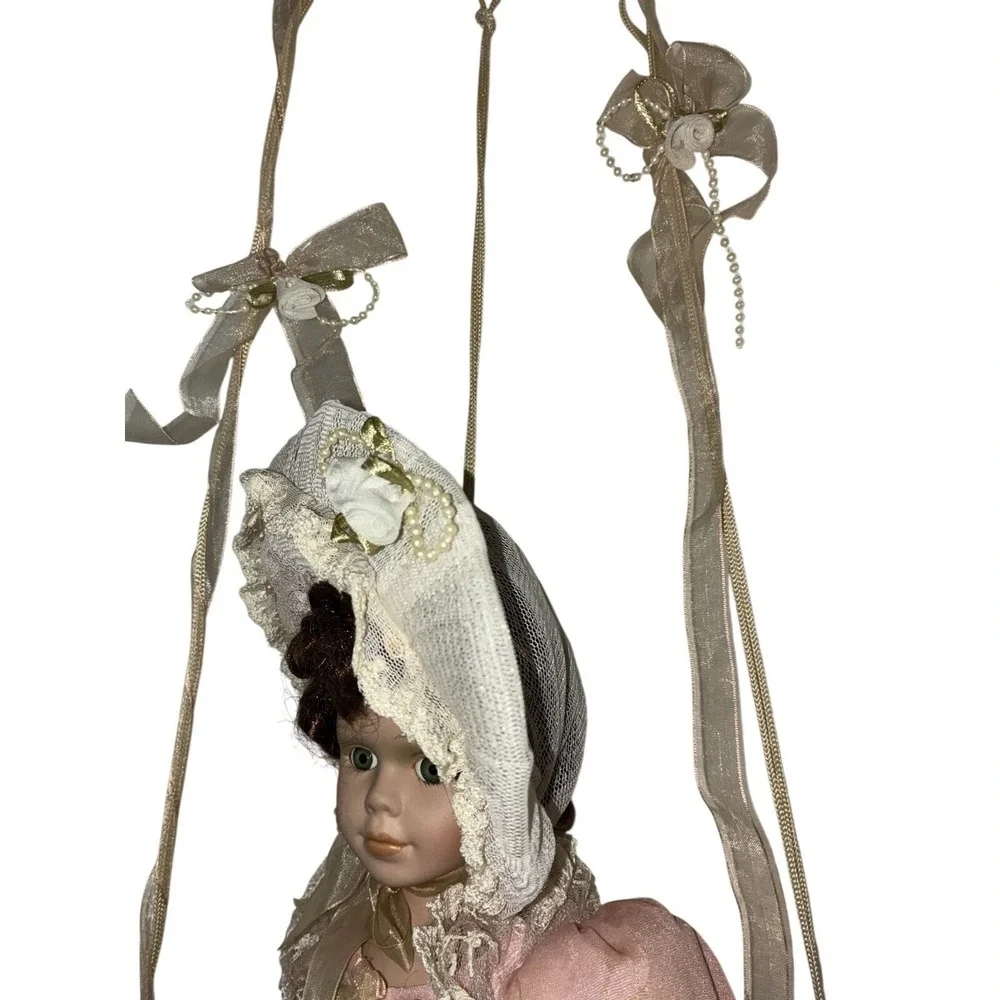 Show Stoppers Porcelain Doll On A Swing Gentle Breeze Collection Vintage